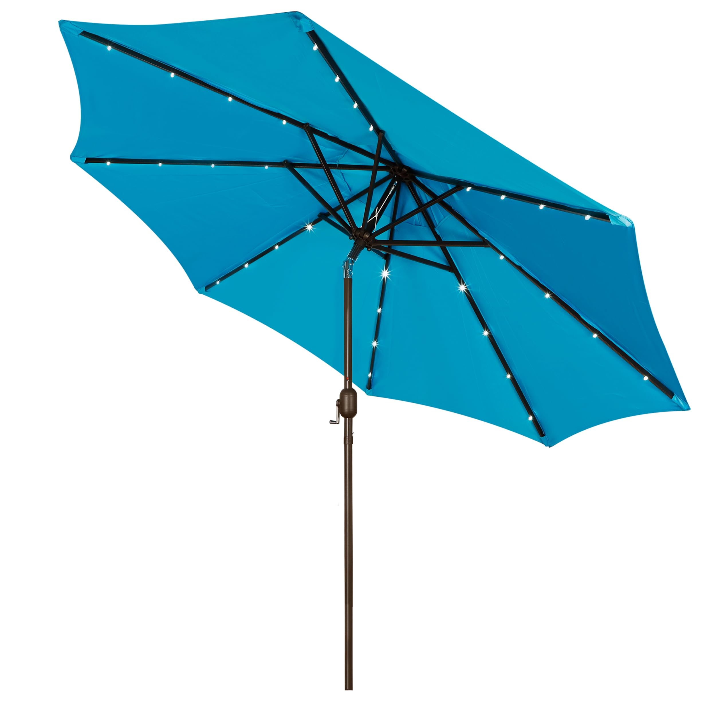 360 patio umbrella Best Choice Products 10ft 360 Rotating Cantilever Easy Auto Open Patio Umbrella w/ Solar LED Lights
