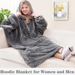 Waitu Wearable Blanket Sweatshirt for Women and Men Super Warm and