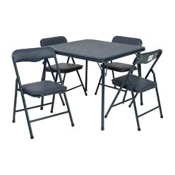 thinkstar Piece Black Folding Game Room Card Table And Chair Set