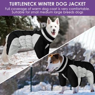 SUNFURA Sunfura Four Legged Dog Coat - Warm Fleece Winter Coat, Reflective Turtleneck Dog Jacket With Harness, Windproof Full Body Pet S SUNFURA Sunfura Four Legged Dog Coat - Warm Fleece Winter Coat, Reflective Turtleneck Dog Jacket With Harness, Windproof Full Body Pet S