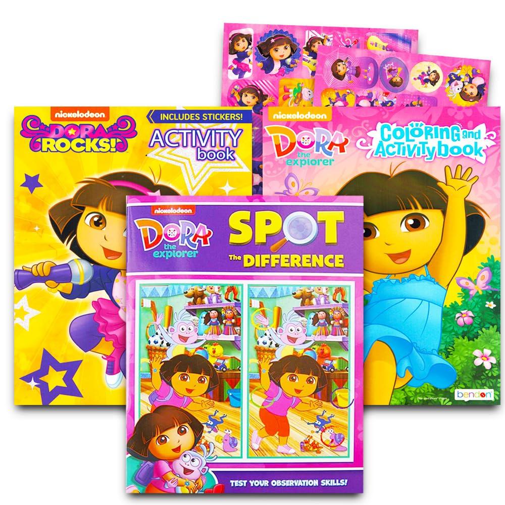 Dora Ink Book Dora The Explorer Coloring Book Super Set - 3 Dora Coloring Books ...
