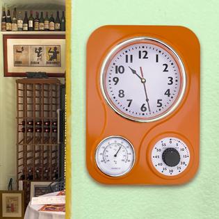 Lily's Home - 9,5 inch x 12,5 inch - Retro keuken wandklok, vintage Lily's Home - 9,5 inch x 12,5 inch - Retro keuken wandklok, vintage
