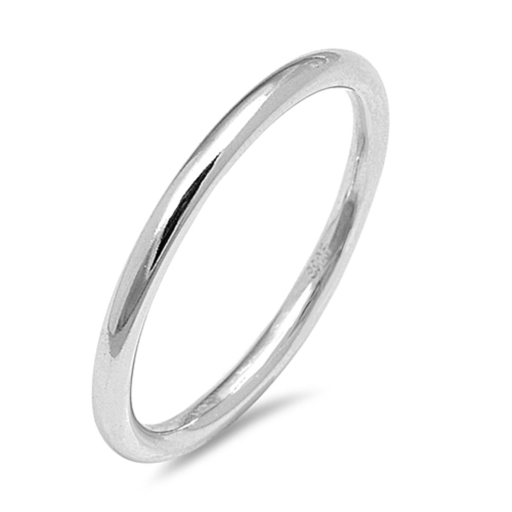 AllinStock Sterling Silver Round Band Ring 