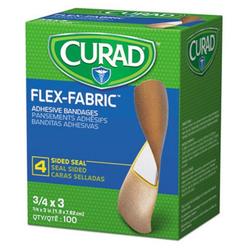Medline curad Flex Fabric Adhesive Bandages, Bandage Size is 34 x 3 (Box of 100)