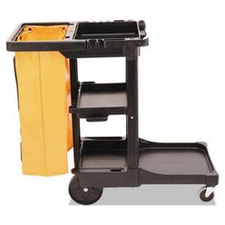 Rubbermaid 617388 Janitor Cleaning Cart With Vinyl Bag, Black (RCP617388BK)