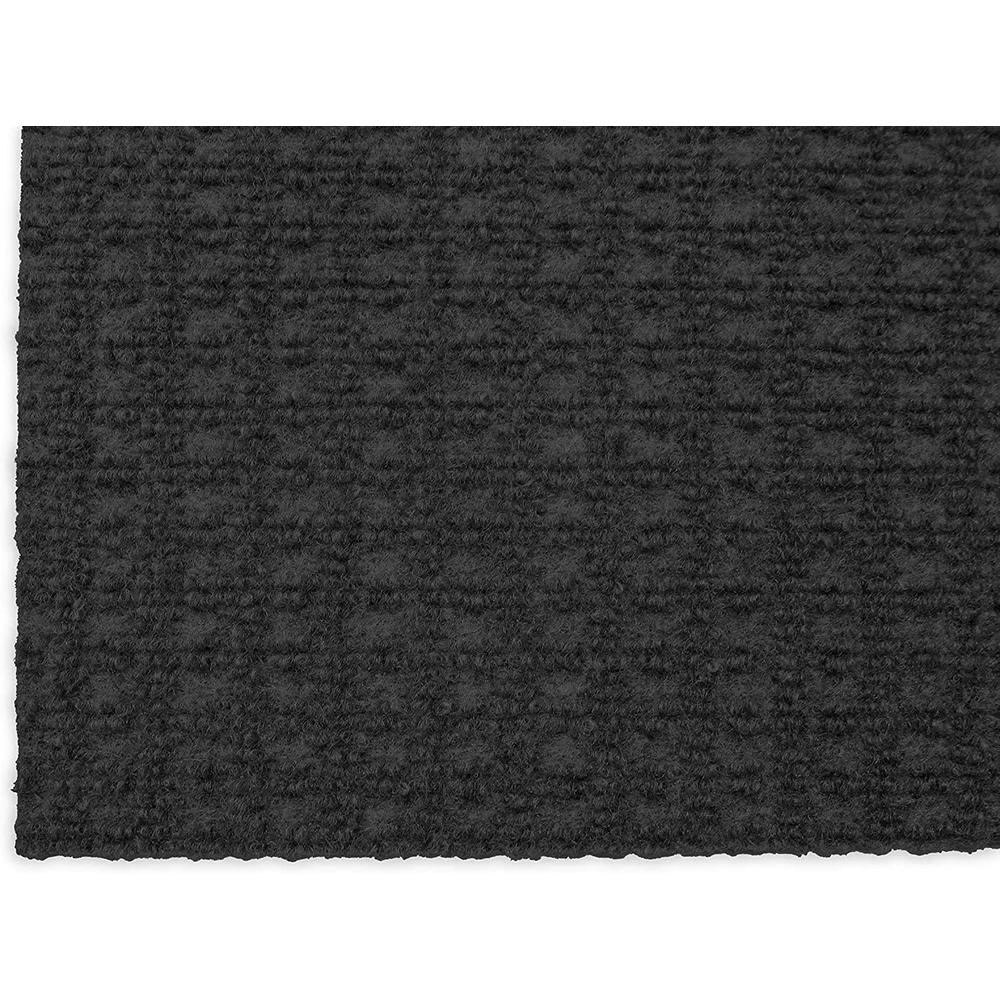 Koeckritz Rugs Soft and Durable Interlace Indoor - Outdoor Area Rugs Lightweight and Flexible (Color: Black Ice)