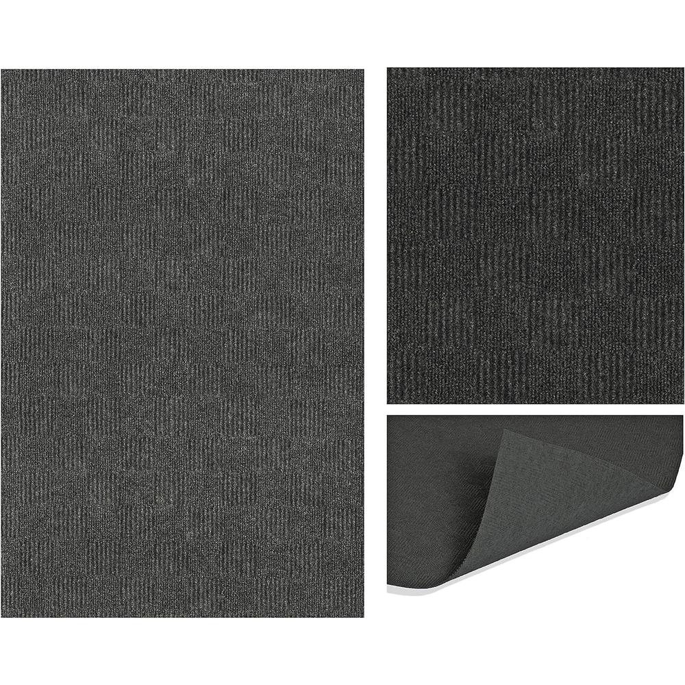 Koeckritz Rugs Soft and Durable Patchwork Style Indoor - Outdoor Area Rugs Lightweight and Flexible (Color: Black Ice)