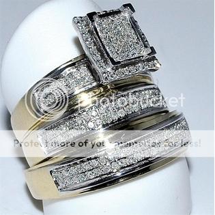 Rings Midwest Jewellery His Her Wedding Rings Set Trio Men Women 10k