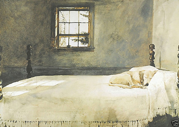 Posters Master Bedroom Andrew Wyeth House Sleeping Dog Bed Poster