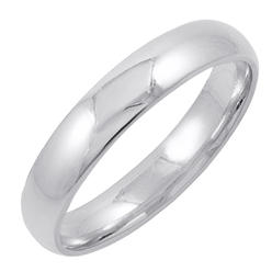 Oxford Ivy Men's 10K Yellow or White Gold 4MM Comfort Fit Plain Wedding Band Choose your Ring Size