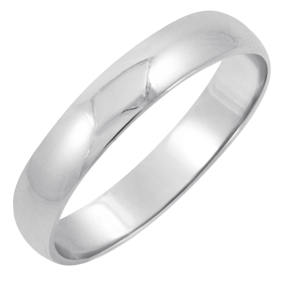 Oxford Ivy Men's 10K Yellow or White Gold 4mm Traditional Fit Plain Wedding Band (Available Ring Sizes 7-12 1/2)