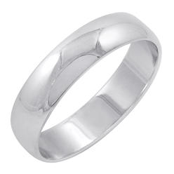 Oxford Ivy Men's 14K Yellow or White Gold 5mm Traditional Plain Wedding Band (Sizes 8-14)