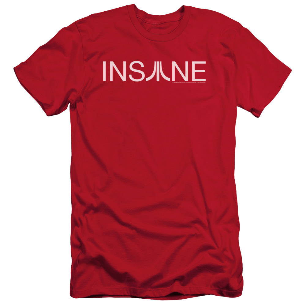 A&E Designs Atari Slim Fit T-Shirt Insane Logo Red Tee