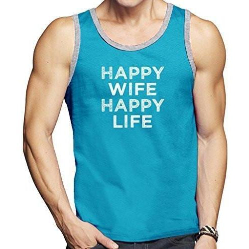 Buy Cool Shirts "Happy Wife" Mens Lightweight Tank Top