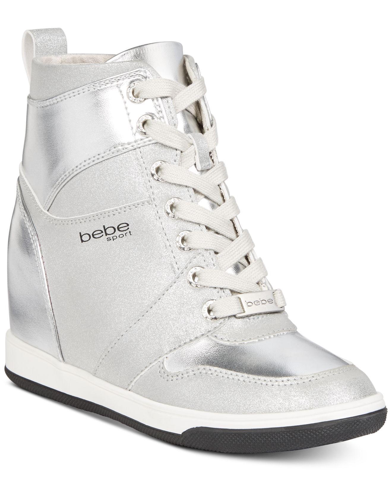 Bebe Womens Charlane Hight Top Lace Up Fashion Sneakers Bebe Womens Charlane Hight Top Lace Up Fashion Sneakers