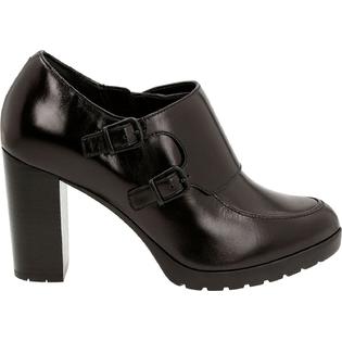 Clarks Clarks Elipsa Mae Womens Brown Leather Heels Slip On Heels Shoes