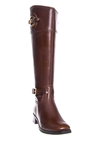 Michael Kors Womens Stockard Boot Leather Closed Toe Mid Calf Fashion Boots - Michael Kors Stockard Two Tone Leather Riding Boot Michael Kors Womens Stockard Boot Leather Closed Toe Mid Calf Fashion Boots - Michael Kors Stockard Two Tone Leather Riding Boot