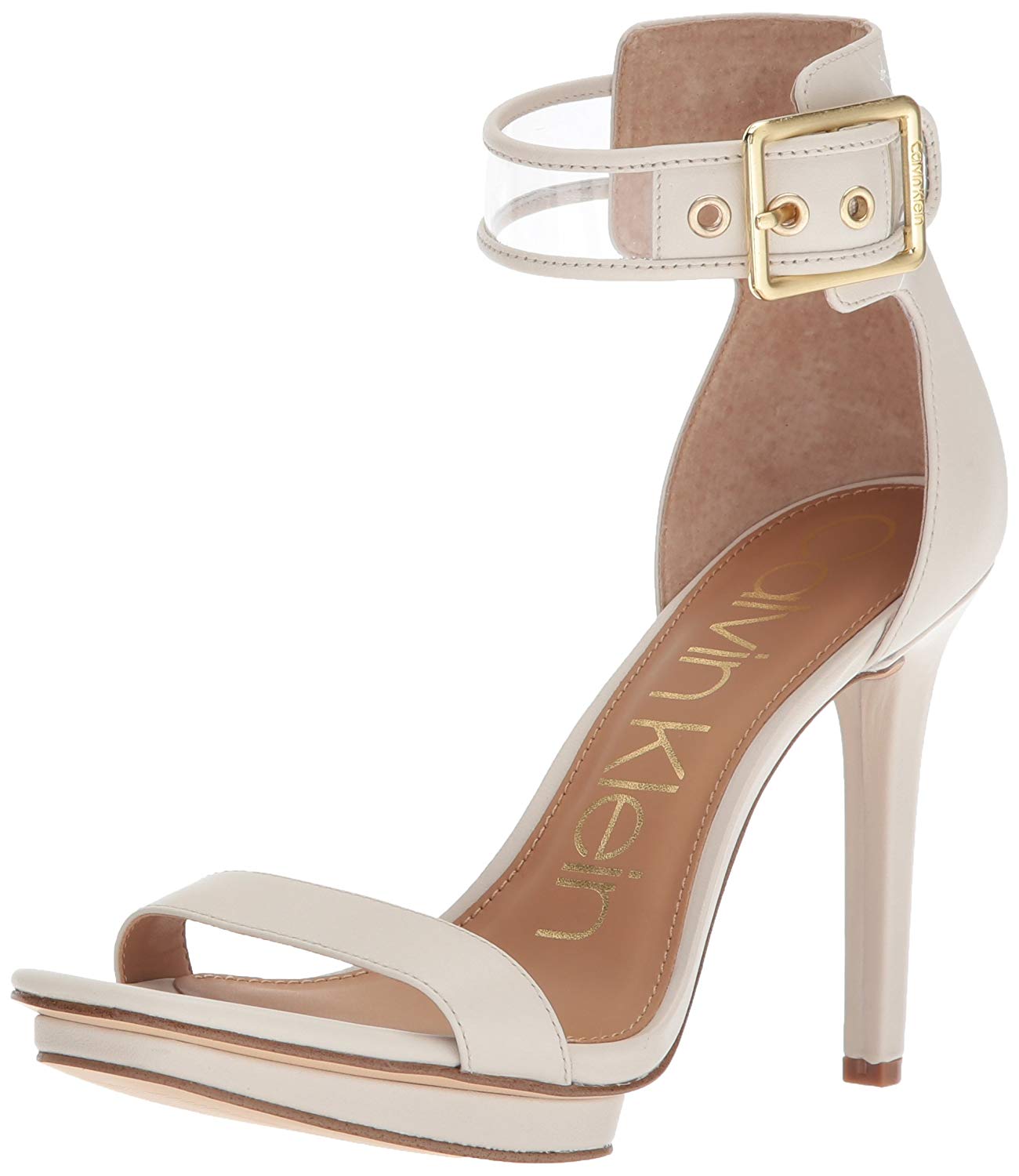 Calvin Klein Womens Vable Leather Open Toe Ankle Strap Classic Pumps Calvin Klein Womens Vable Leather Open Toe Ankle Strap Classic Pumps