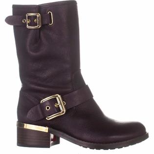 Vince Camuto Womens Windy Leather Round Toe Mid-Calf Motorcycle Boots vince camuto zanilla boot