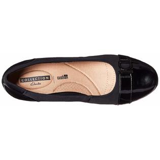 Clarks Womens 26127668 Cap Toe Wedge Pumps Black Combi Size 7 5 Cmk1