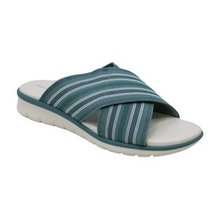 Easy Spirit Womens Saffron Fabric Open Toe Casual Slide Sandals