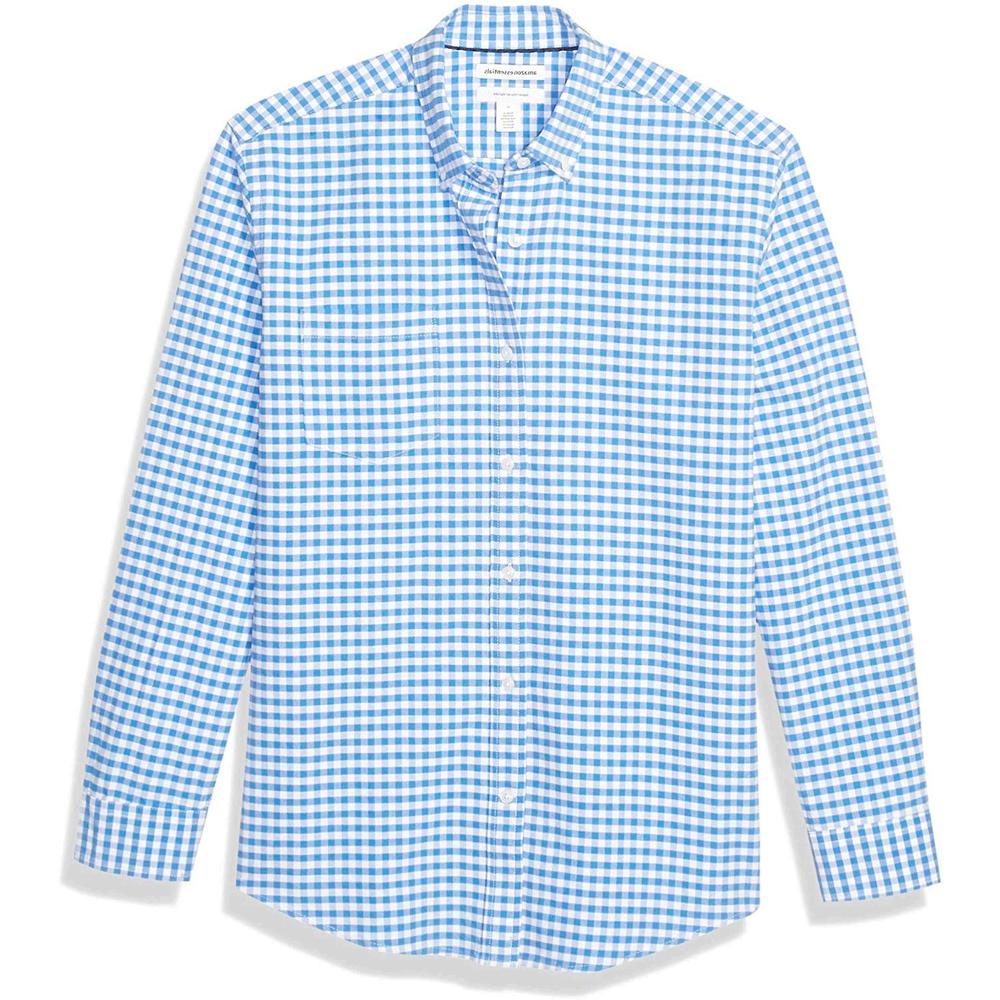 Essentials Heren Regular-fit Long-Sleeve Solid Pocket Oxford Shirt,Grijs,L Essentials Heren Regular-fit Long-Sleeve Solid Pocket Oxford Shirt,Grijs,L
