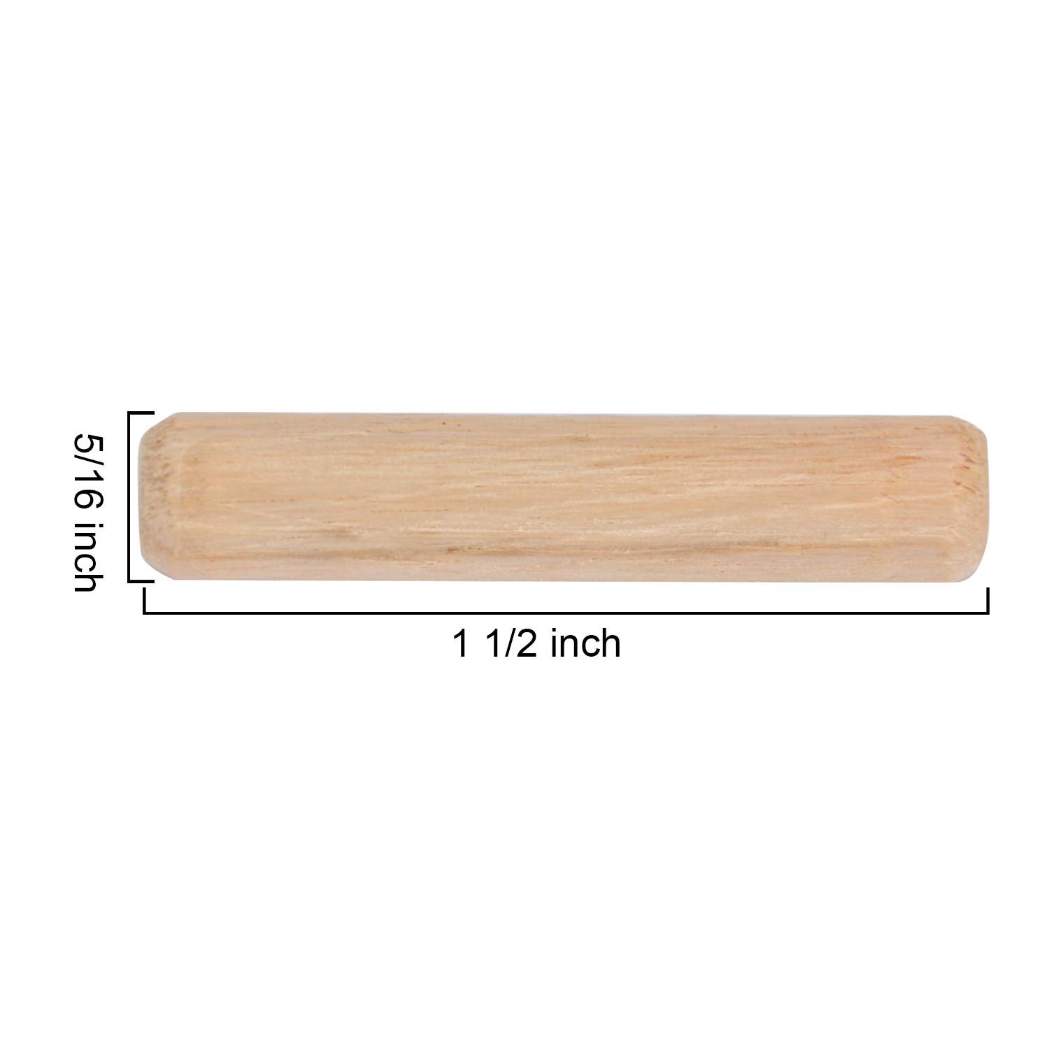 Generic Zoenhou 1000 Pcs 5 16 X 1 1 2 Wooden Dowel Pins Straight Dowel Rods Made Of Hard Wood Fluted Wood Dowel Plugs Wit
