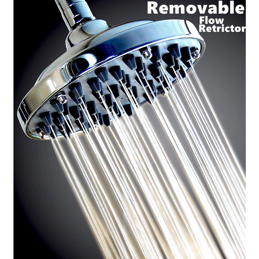 WantBa 6&#226;&#128;&#157; Fixed Shower head -High Pressure Showerhead Chrome - Powerful Shower Spray against Low water fl