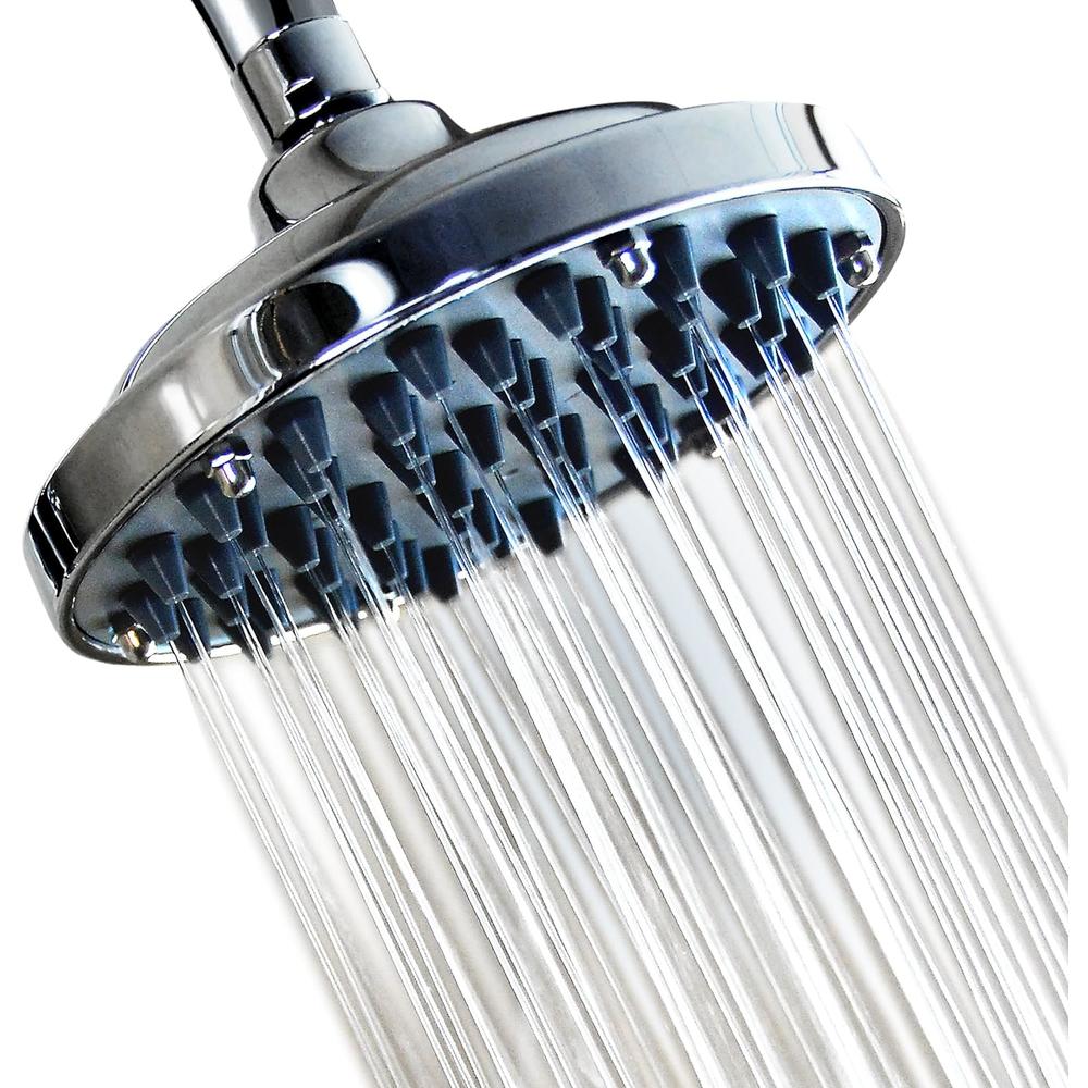 WantBa 6&#226;&#128;&#157; Fixed Shower head -High Pressure Showerhead Chrome - Powerful Shower Spray against Low water fl