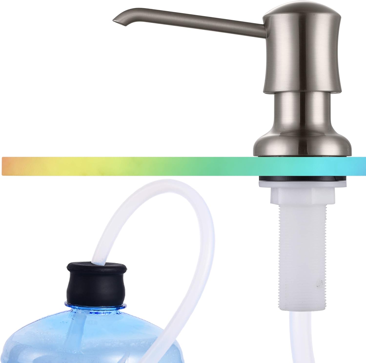 Zhuotai Sink Soap Dispenser for Kitchen Sink (Brushed Nickel) with 40