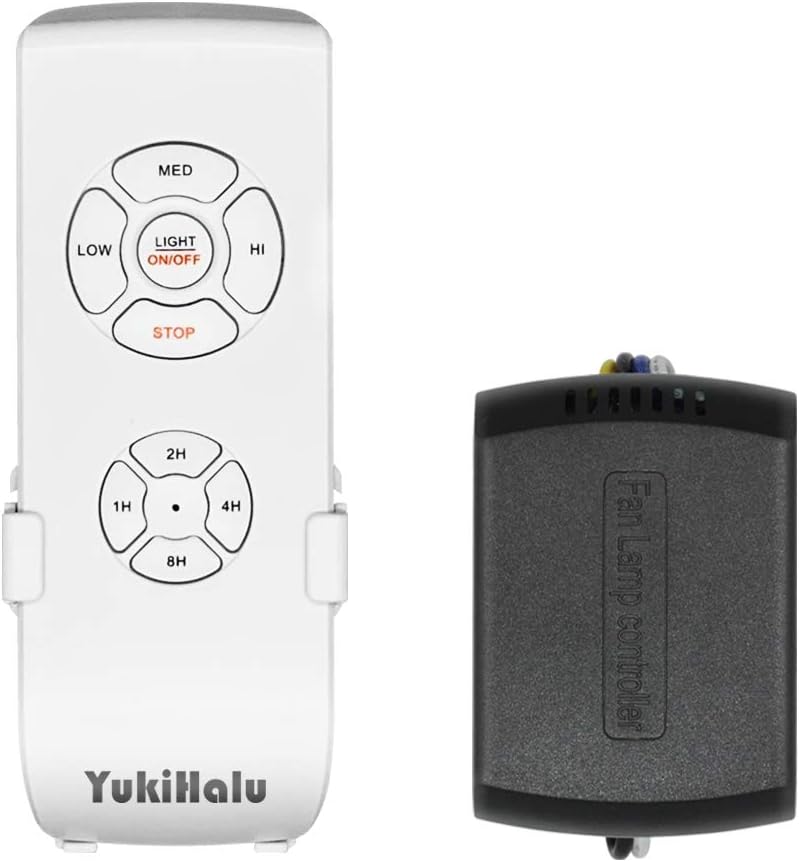 Yukihalu 02 Small, Ceiling Fan Remote Control Kit With Wall Switch
