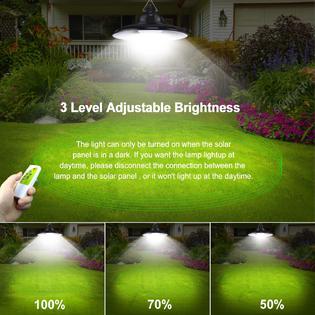 Bemexred Solar Lights Outdoor Indoor Remote Control Hanging Shed With 3 Color Temperatures Ip65 Waterproof Auto On Off S Bemexred Solar Lights Outdoor Indoor, Indoor Solar Lights For Plants