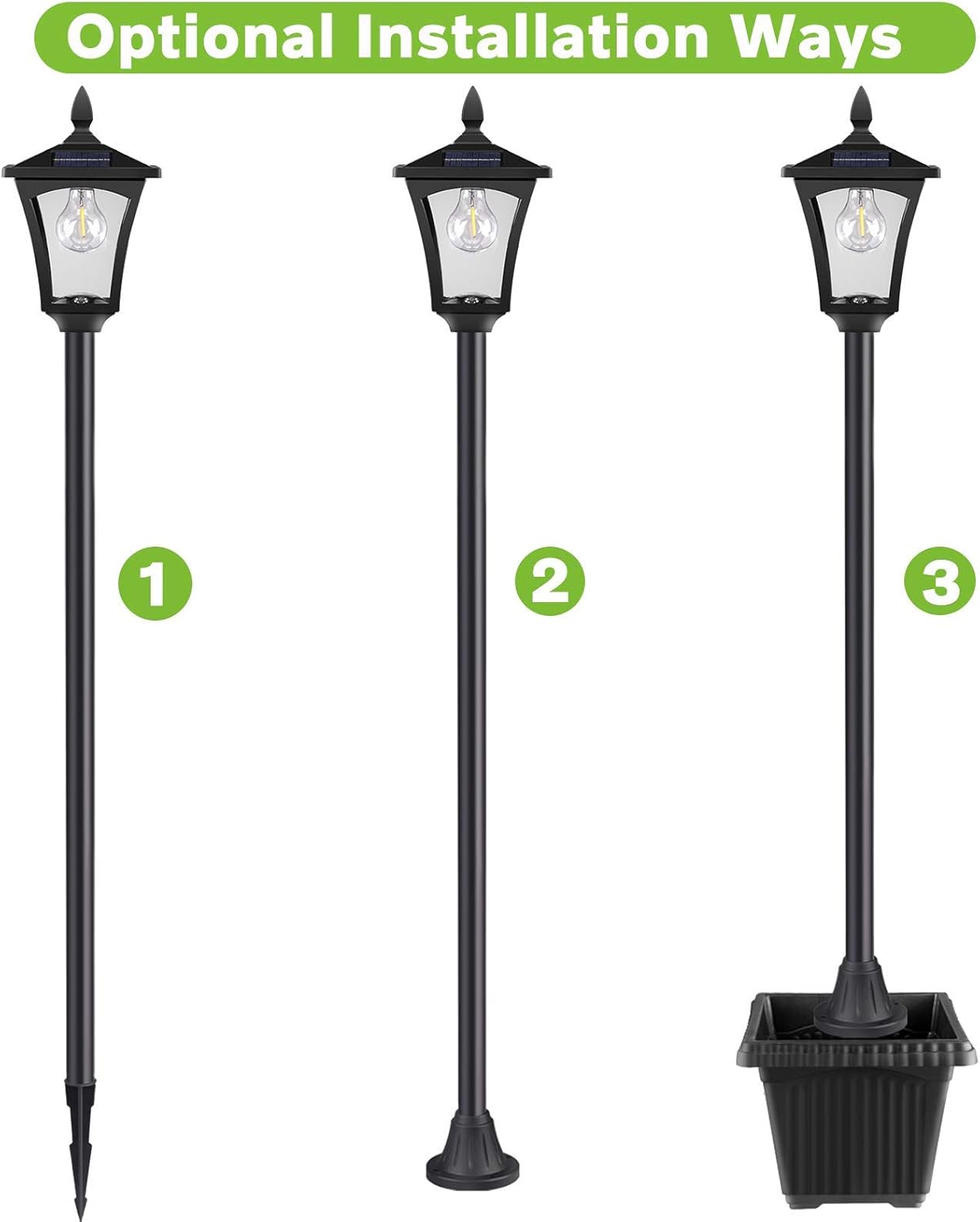 Phereu Ish09 M877209mn Solar Lamp Post Light Outdoor 65 Inch 3 In 1 Vintage Street Decorative Garden With Planter Solar Lamp Post Light Outdoor, How To Install Outdoor Solar Lamp Post