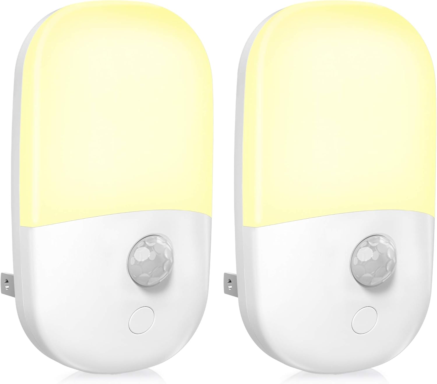 Maz Tek Plug In Motion Sensor Dimmable Night Light Soft Warm White Led Nightlight With Dusk To Dawn Motion Sensor Adjustable Brightne