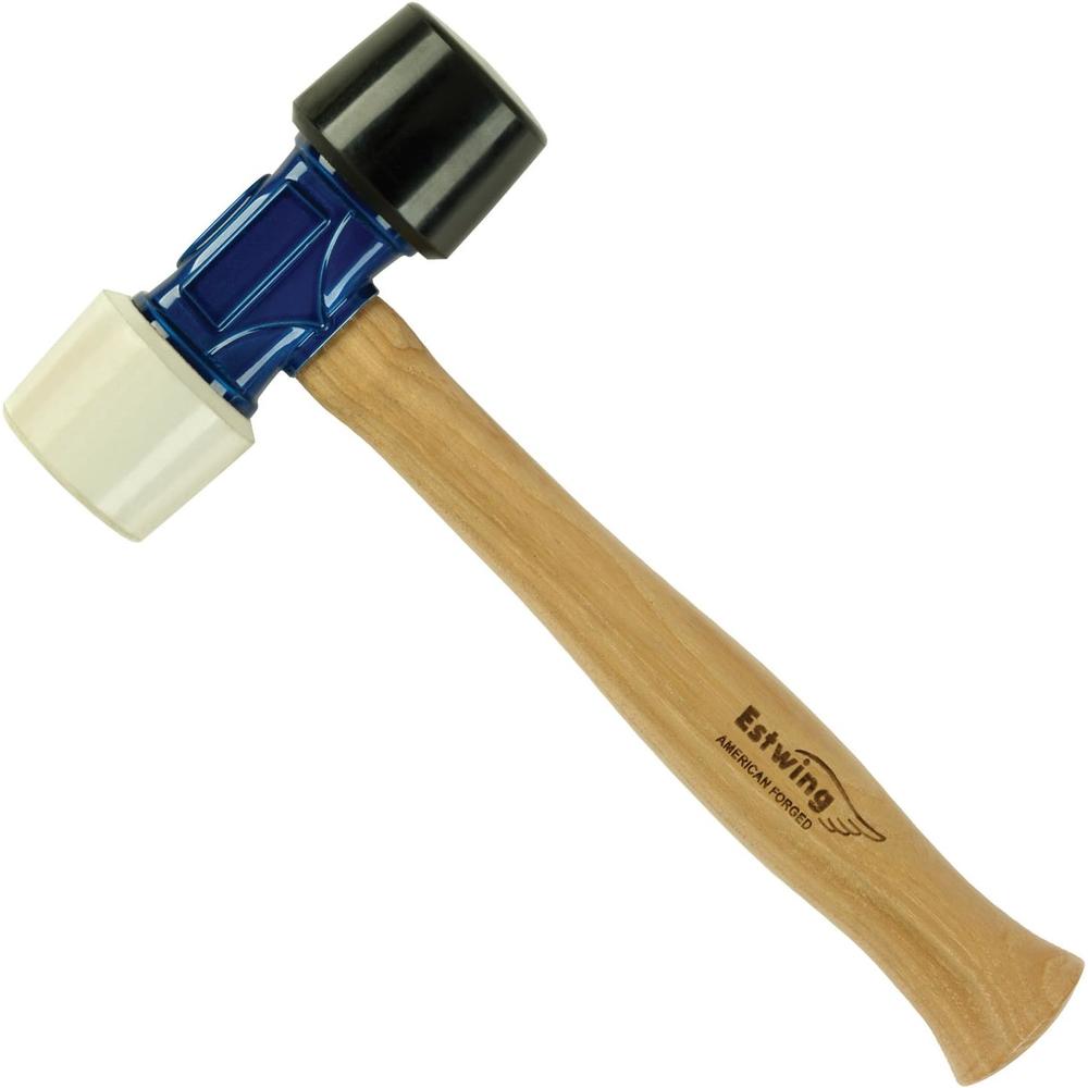 Estwing Rubber Mallet - 24 oz Double-Face Hammer with Soft/Hard Tips