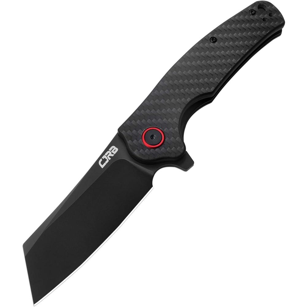 CJRB CUTLERY Folding Knife Crag (J1904) AR-RPM9 Powder Steel Black PVD Blade Carbon Fiber Handle Pocket Knife EDC Knife