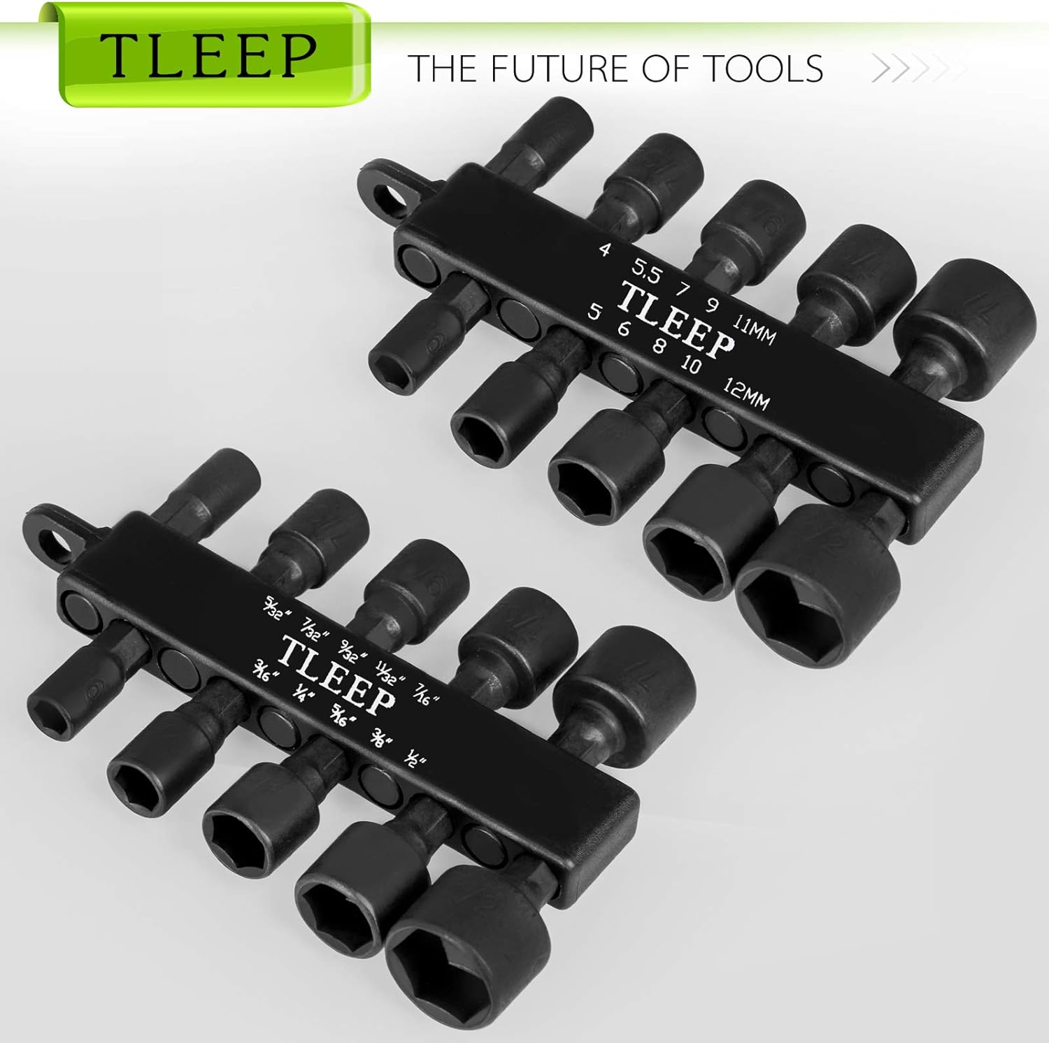 K Kwokker TLEEP 20 x Power Nut Driver Set for Impact Drill, 1/4&#226;&#128;&#157; Hex Head Drill Bit Set SAE and Metric Screw