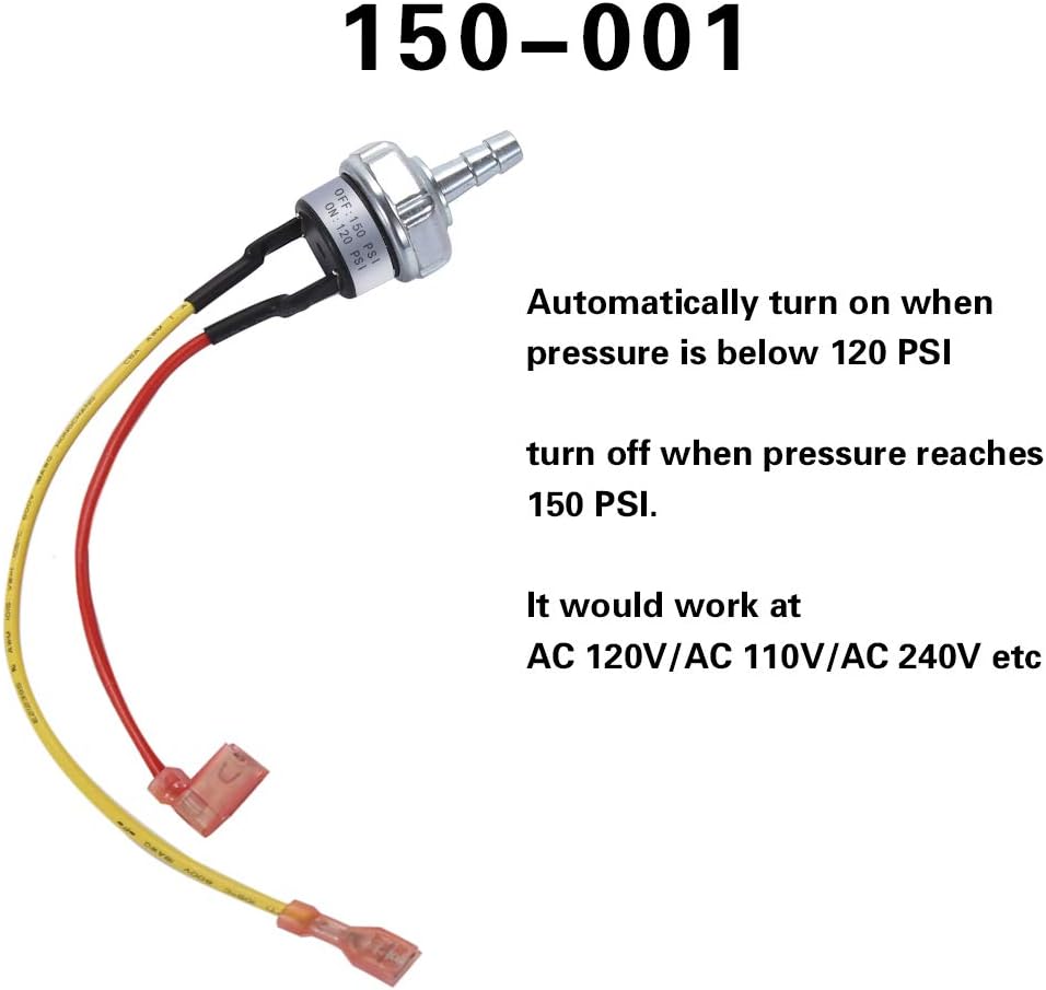 FanWayer Air Pressure Switch 150 PSI Pressure Switch 120 PSI Pressure Switch Air Compressor Pressure Switch 150PSI Pressure Switch Press