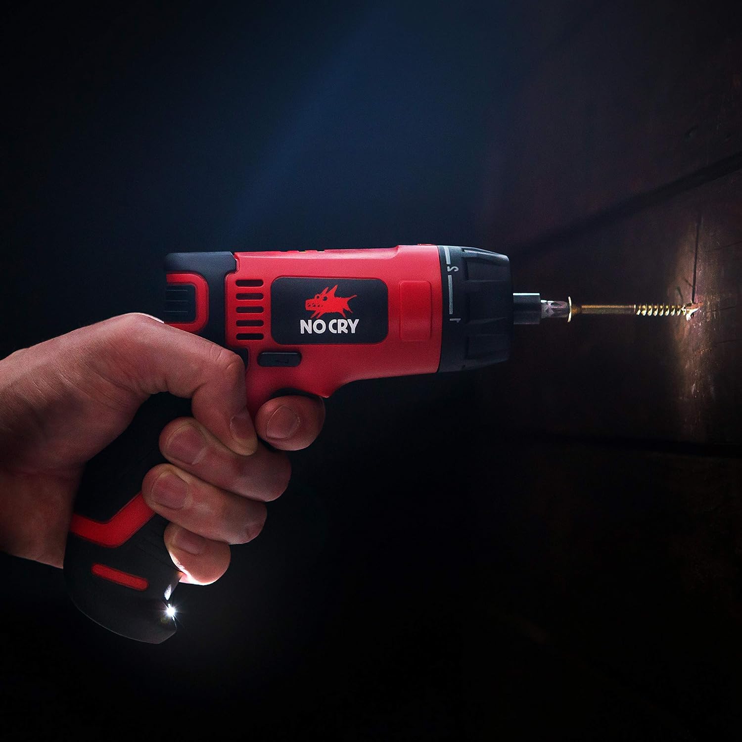 NoCry 10 N.m Cordless Electric Screwdriver - with 30 Screw Bits Set, Rechargeable 7.2 Volt Lithium Ion Battery and a Built-In LED Lig