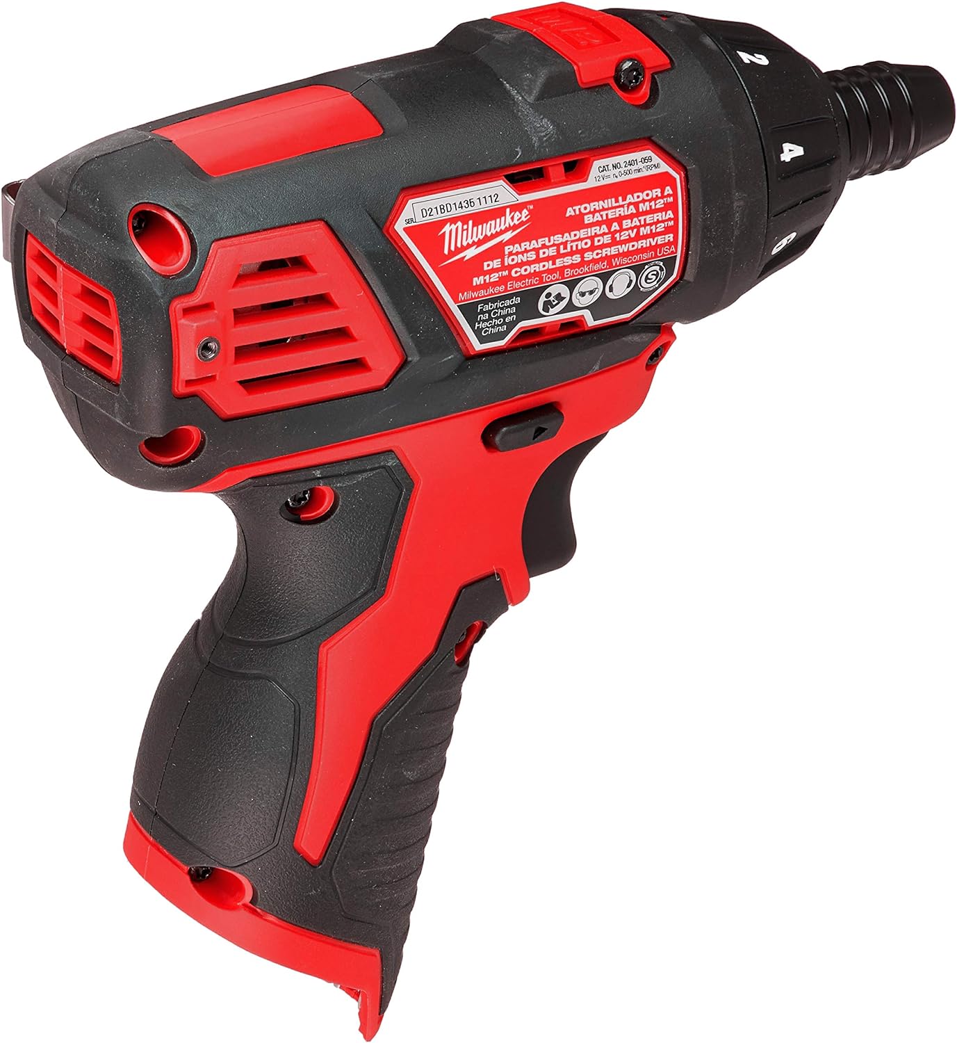 Milwaukee 2401-20 M12 12-Volt Lithium-Ion Cordless 1/4 in. Hex Screwdriver (Tool-Only)
