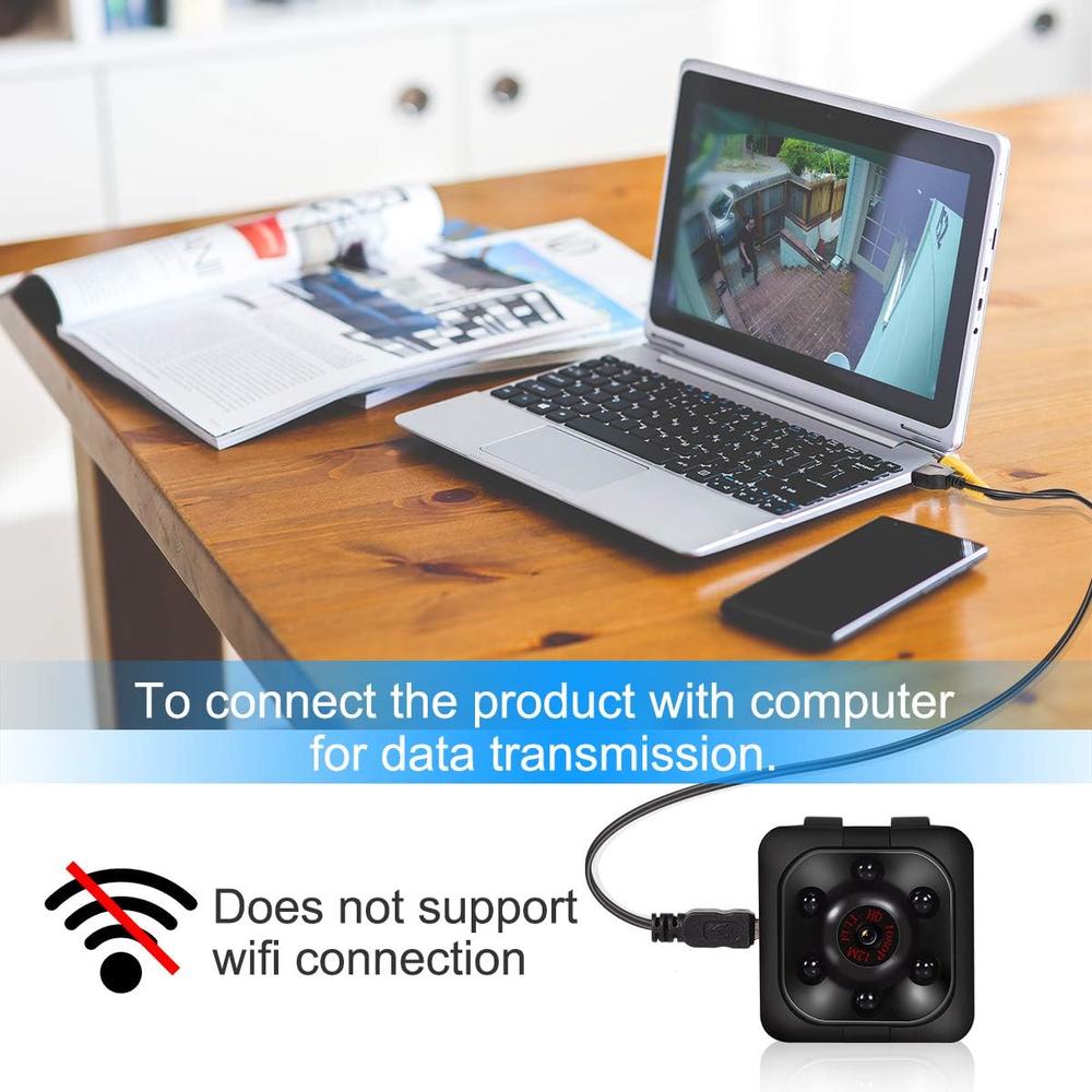 SISFUNG.INC Mini Spy Camera, 1080P HD Mini Spy Camera with Audio and Video Recording, Night Vision, Motion Detective - No Wi-Fi Need