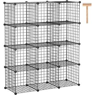 C Ahome Wire Cube Storage Organizer 12, Wire Cube Shelving Units