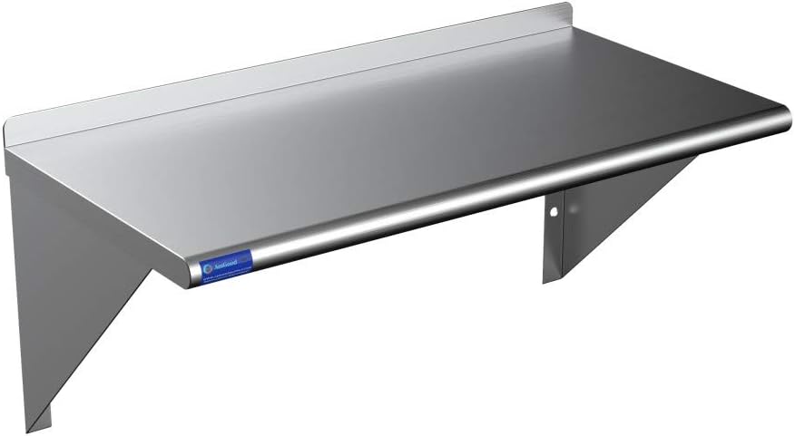 AmGood 24" Long X 14" Deep Stainless Steel Wall Shelf | NSF Certified | Appliance