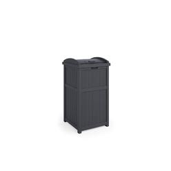 Generic Suncast GH1732C 15.75" x 16" x 31.6" Trashcan Hideaway Outdoor Commercial 33 Gallon 31.6" Resin Garbage Was