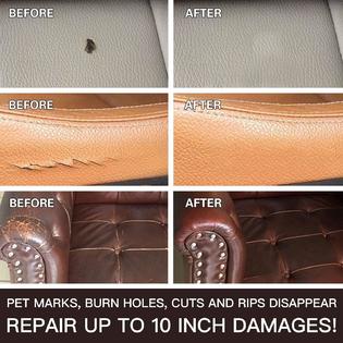 Arcssai Vinyl And Leather Repair Kit, Leather Furniture Tear Repair Kit