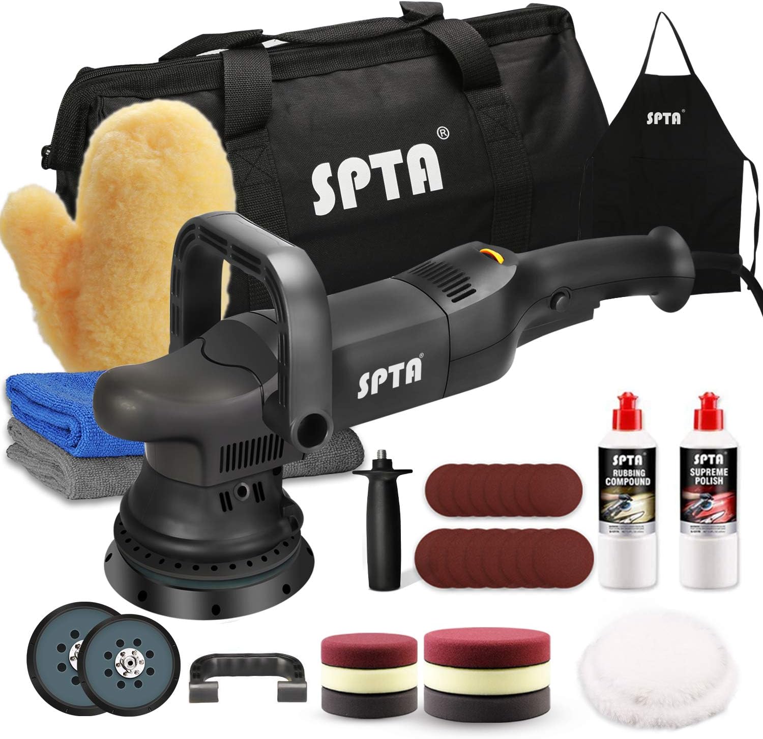 SPTA Buffer Polisher, 5Inch 125mm Dual Action Random Orbital Car