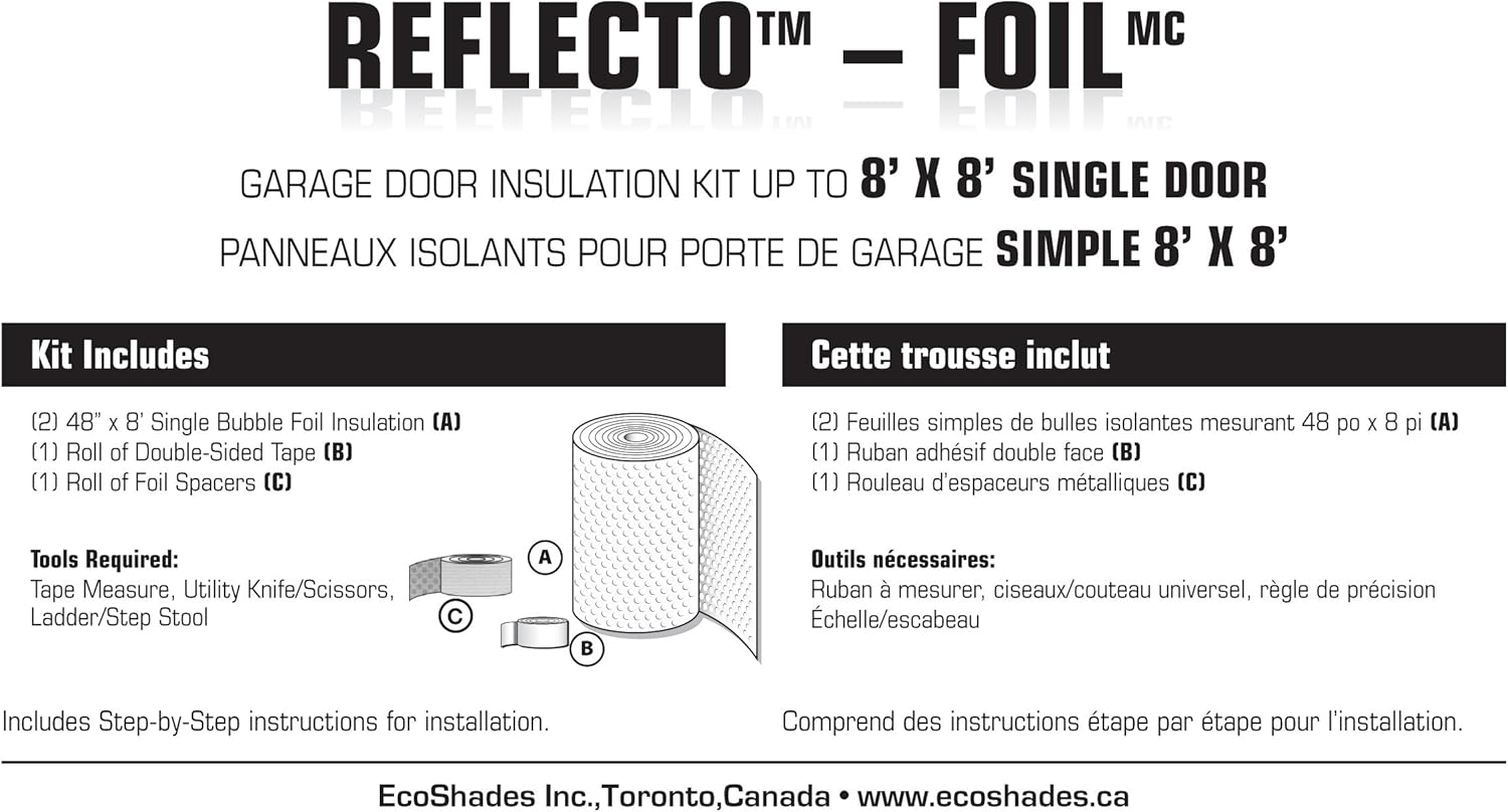 Reflective Foil Garage Door Insulation Kit 8 X8 Diy Kit Reflective Insulation Reflective Foil Garage Door Insulation Kit 8 X8 Diy Kit Reflective Insulation