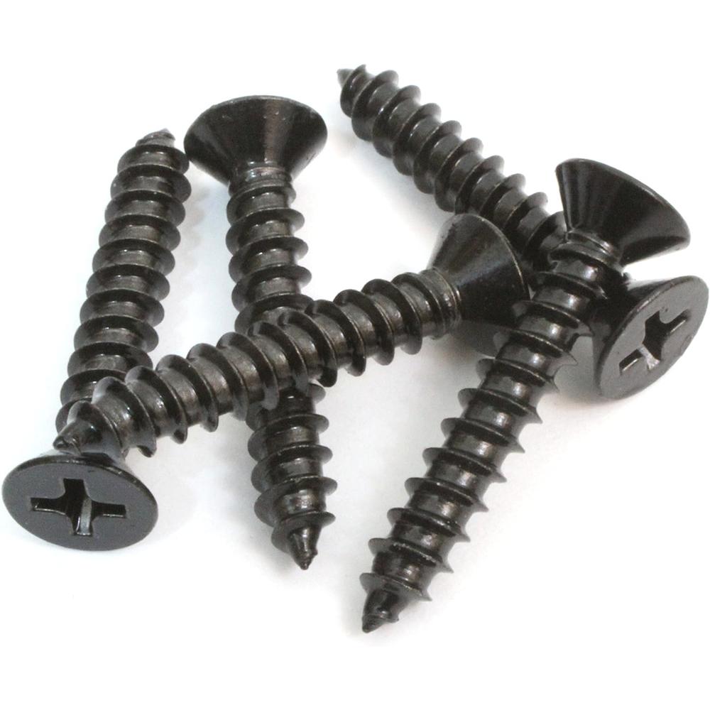 Bolt Dropper #6 x 3/4" Xylan Coated Stainless Flat Head Phillips Wood Screw (100 pc) 18-8 S/S Black Xylan Coating Choose Size