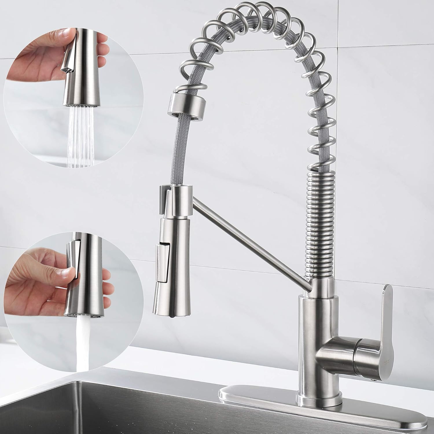 AMAZING FORCE Kitchen Faucet with Pull Down Sprayer ...