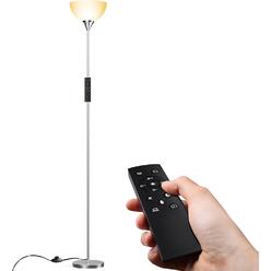 PESRAE Floor Lamp, Remote Control with 4 Color Temperatures, Torchiere Floor lamp for Bedroom, Standing Lamps for Living Room, Bulb In